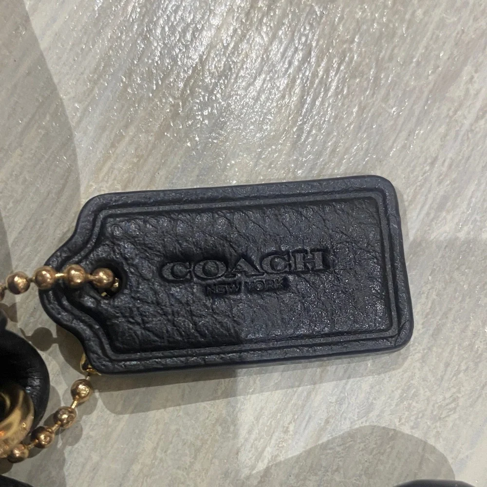 Coach Black Leather Double Zip Wristlet